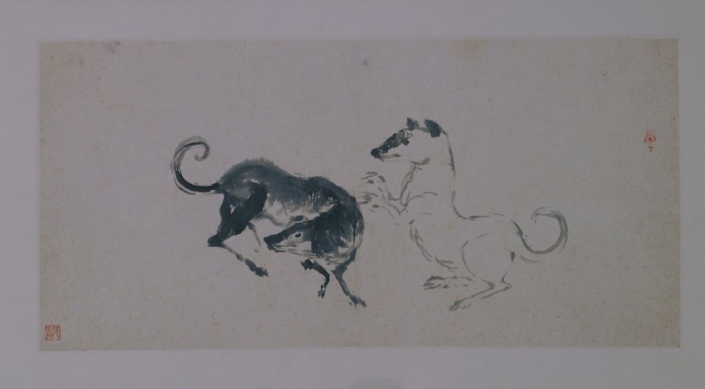 图片[1]-Finger painting of the twelve Chinese zodiac signs of the local branch – dog-China Archive